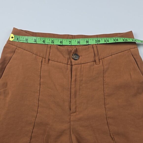 A New Day -1313 High-Rise Slim Straight Leg Pintuck Ankle Pants Orange Rust 8 - Picture 6 of 11